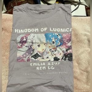 Brand New XXL Atsuko Re:Zero Anime T Shirt with Rem and Emilia